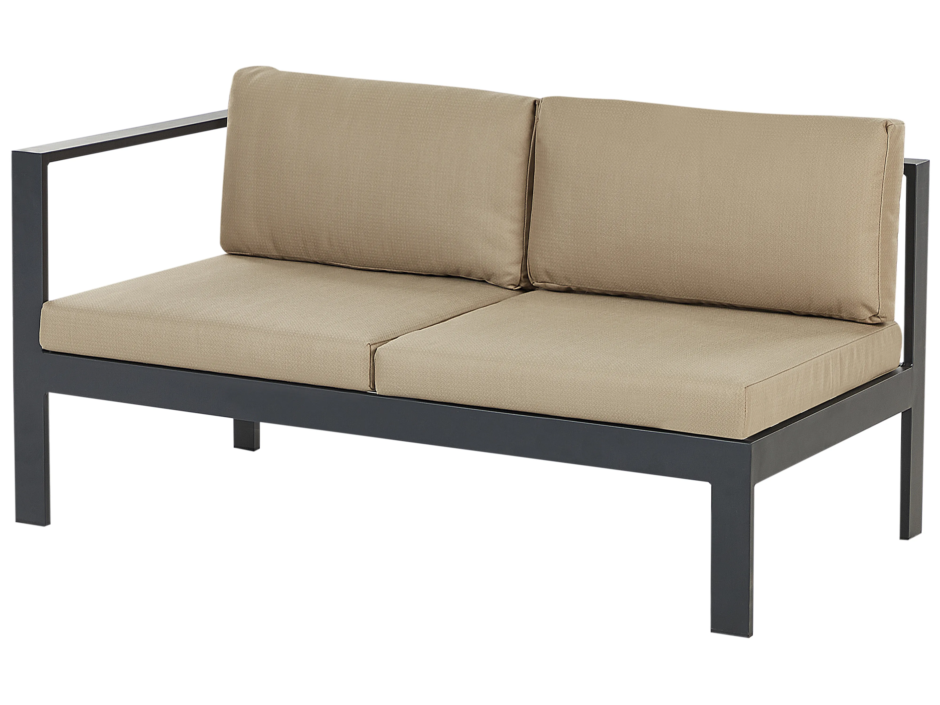 Tuin hoekloungeset met tafel 5-zits MESSINA linkszijdig Metaal Zandbeige