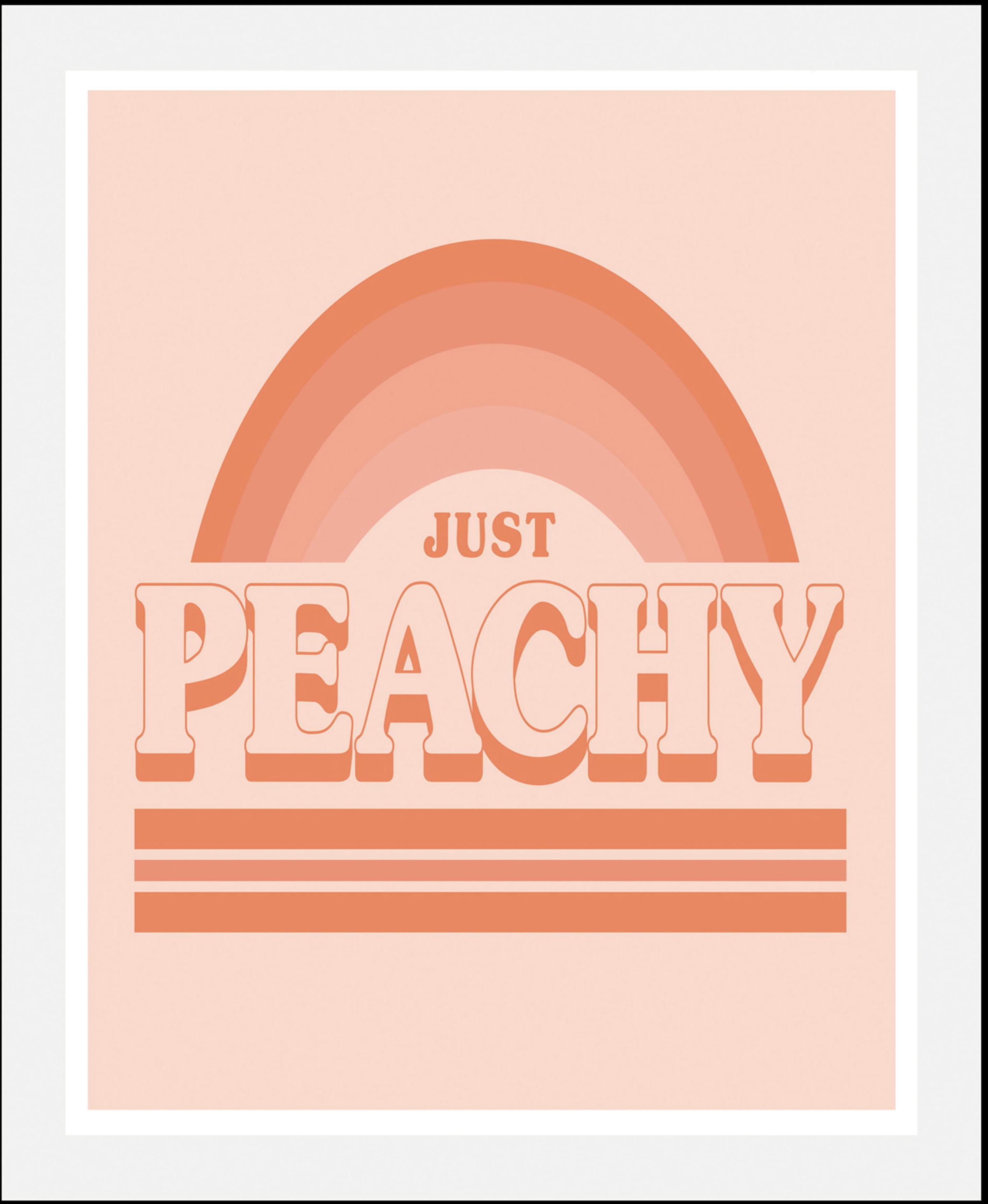 queence Bild »Just Peachy« Humor | Regenbogen | Schriftzug | Schriftzüge 1 Stk. tlg. gerahmt