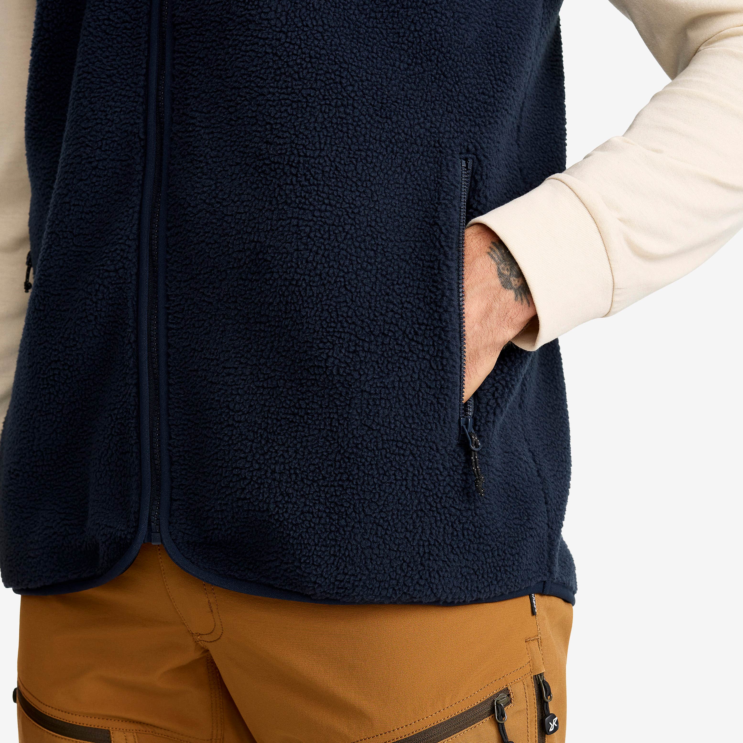 Canyon Full-zip Pile Fleece Vest Herre Navy