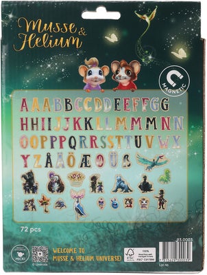 Musse & Helium Magnetbokstaver og Figurer 72 Stk