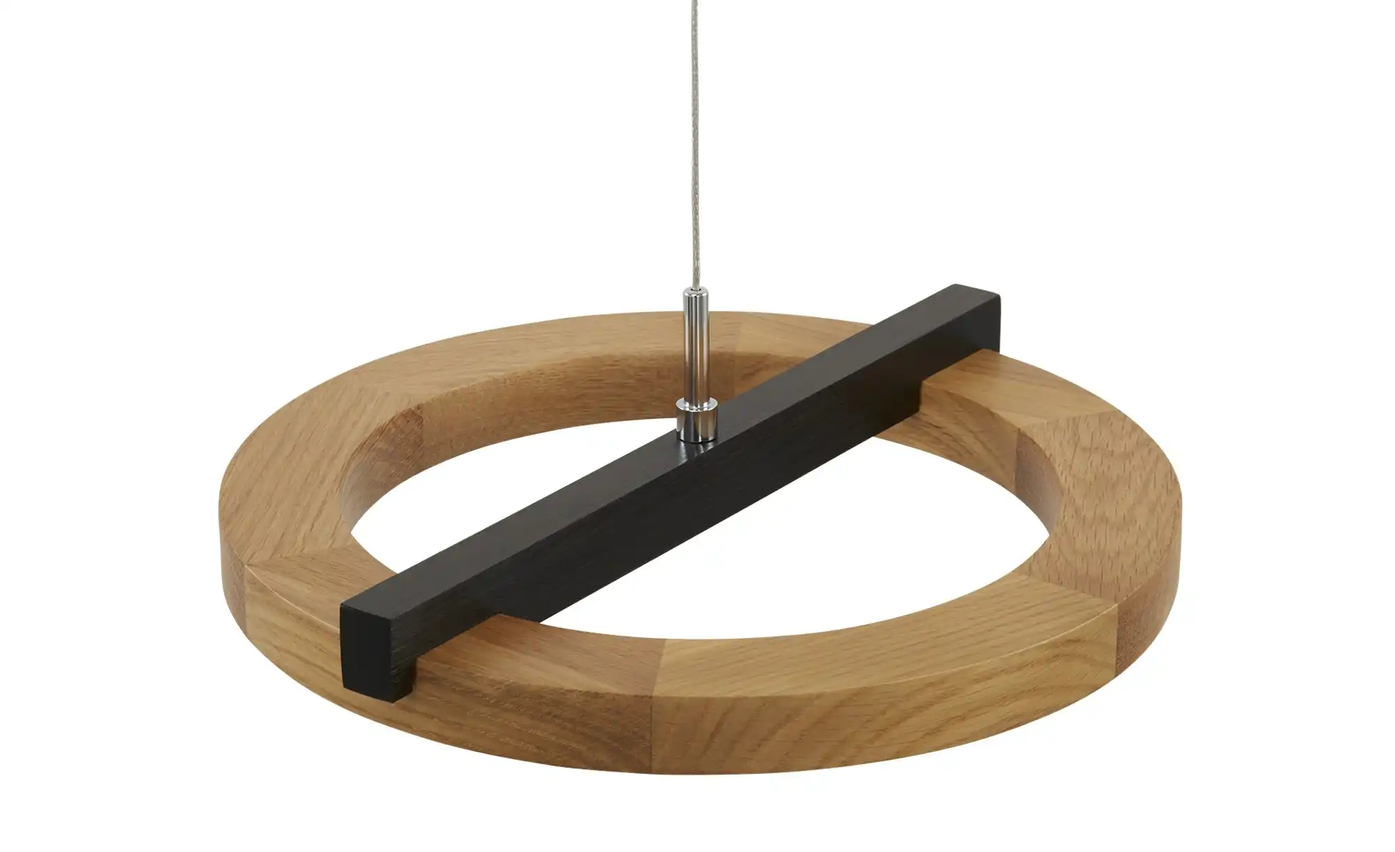 KHG LED-Pendelleuchte, 2-flammig, anthrazit / Eiche