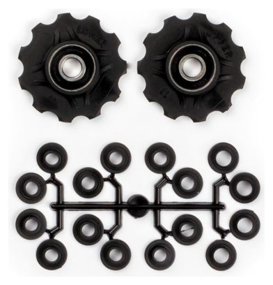 Kit de 10 Galets de Dérailleurs avec Spacers Elvedes 2 x 11 dents Shimano/Campagnolo/Sram