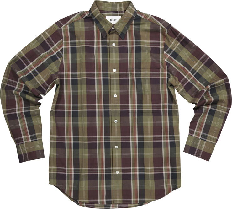 NN07 Cohen Shirt 5204 Moss check