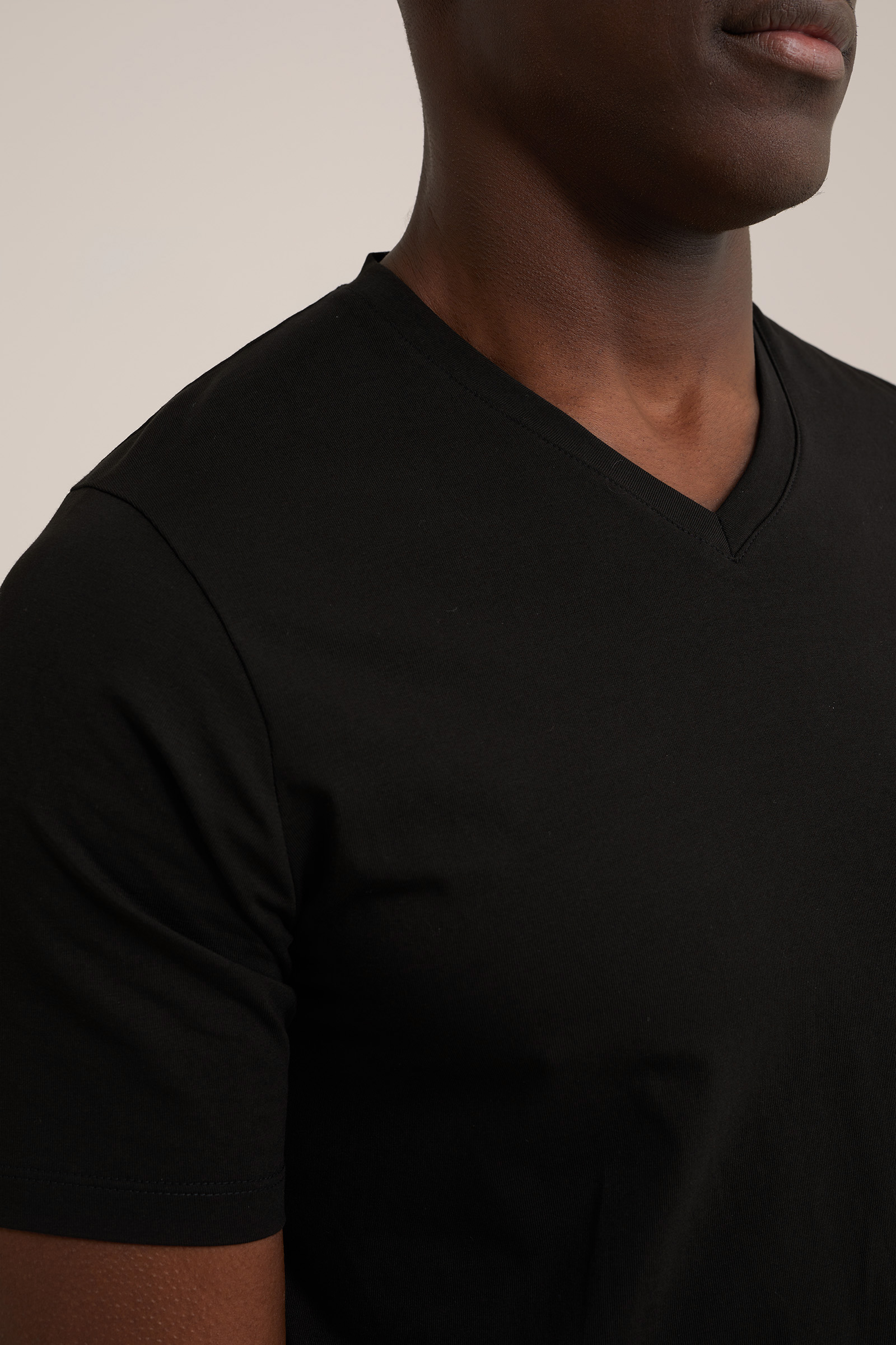 tall fit T-shirt, 2-pack WE Fashion Zwart