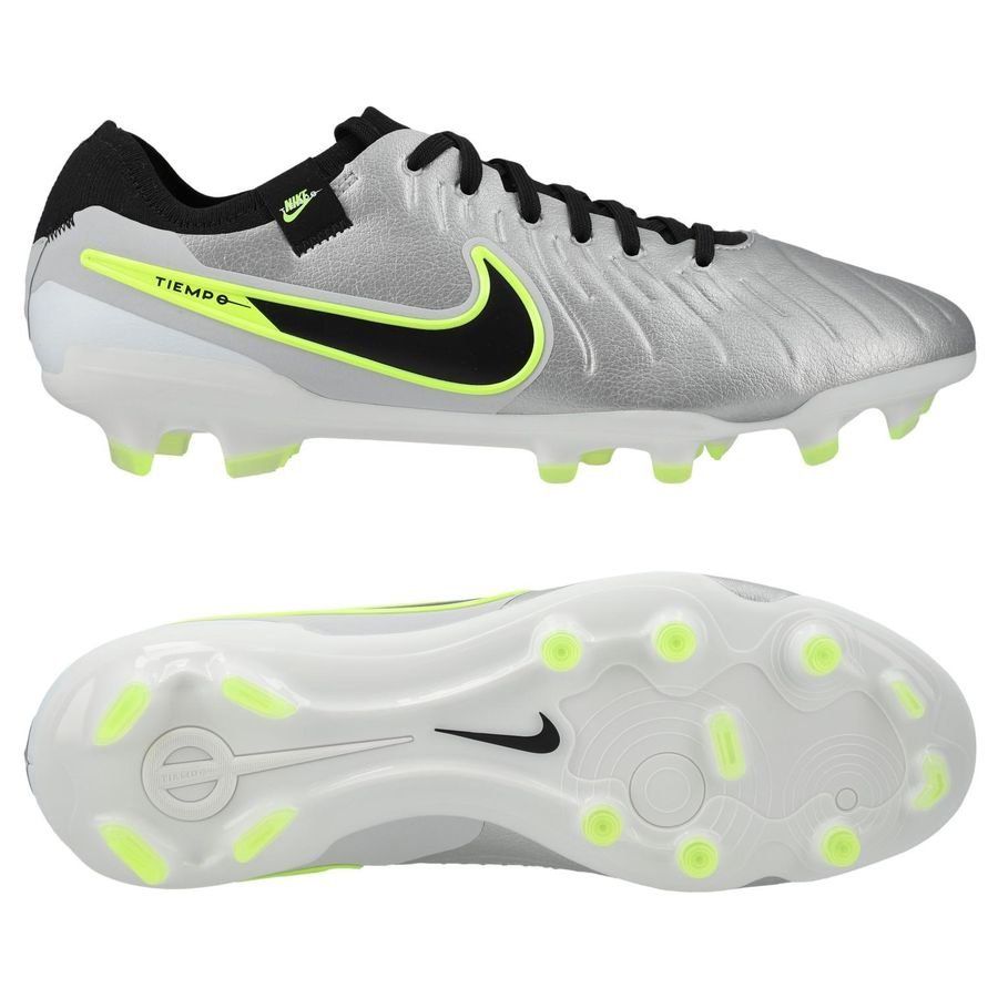 Nike Tiempo Legend 10 Pro FG Mad Voltage - Argenté/Noir/Jaune Fluo