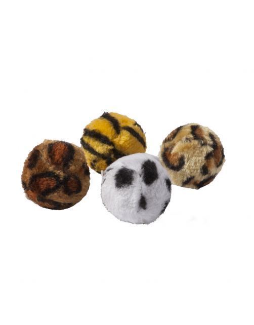 Adori Speeltje Bal Dierenprint - Kattenspeelgoed - 4 cm Assorti