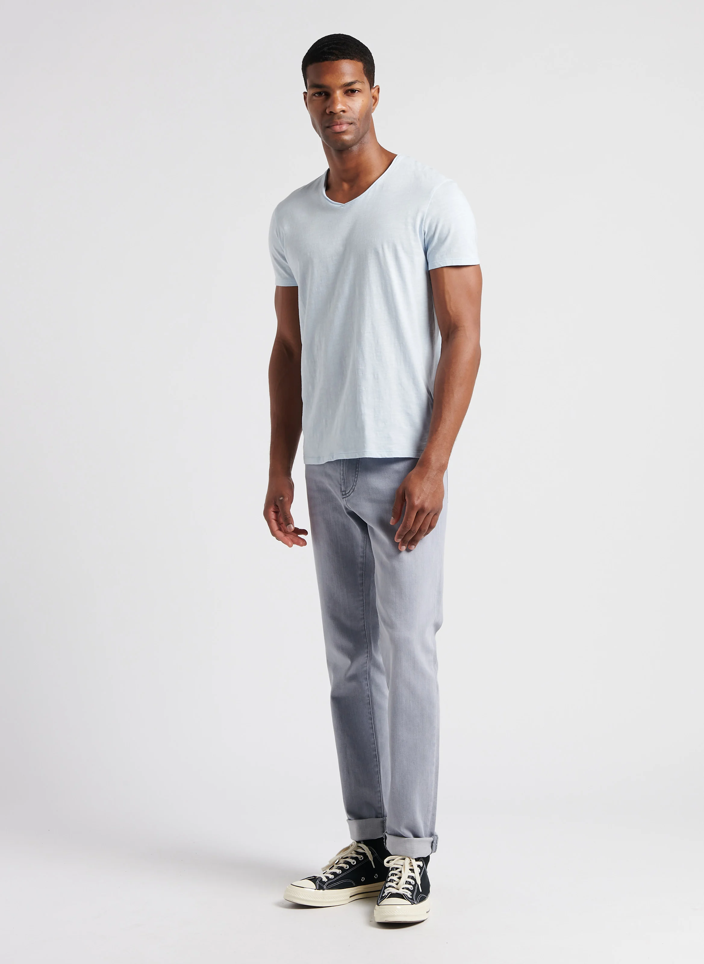 Jean slim en coton stretch | Gris