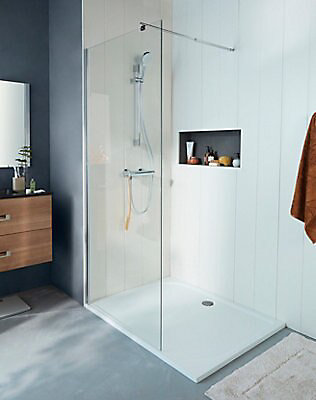 Paroi de douche à l'italienne Cooke & Lewis Onega transparente 90 cm