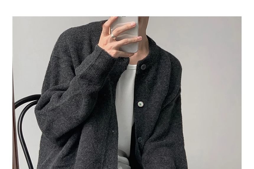 Zoslane - Effen vest met ronde hals en knoopjes