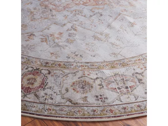 Tapis Light Grey & Rust 122 X 122 cm - Primrose