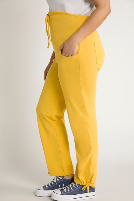 Bellieva-Sweatpants, extrabreiter Bund, Biobaumwolle