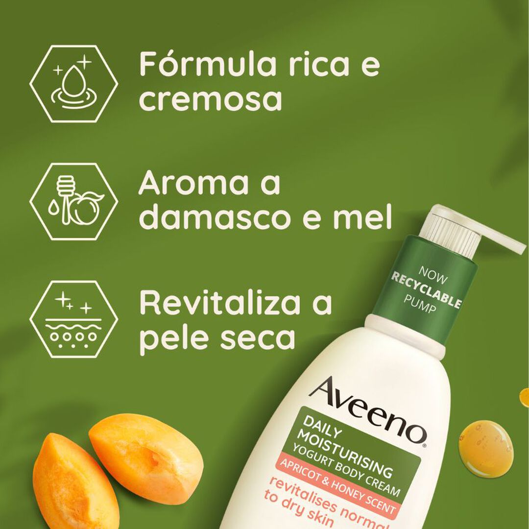 AVEENO  Daily Moisturising - Creme Corporal Iogurte Damasco & Mel - 300ml