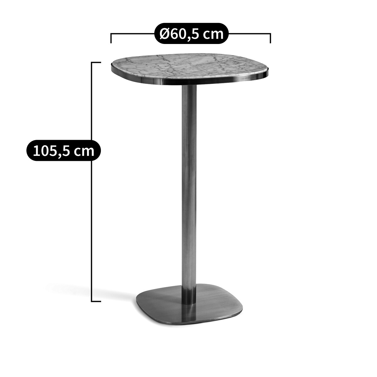 AM.PM<br>Mesa alta de bistrô, cerâmica branca, Lixfeld
