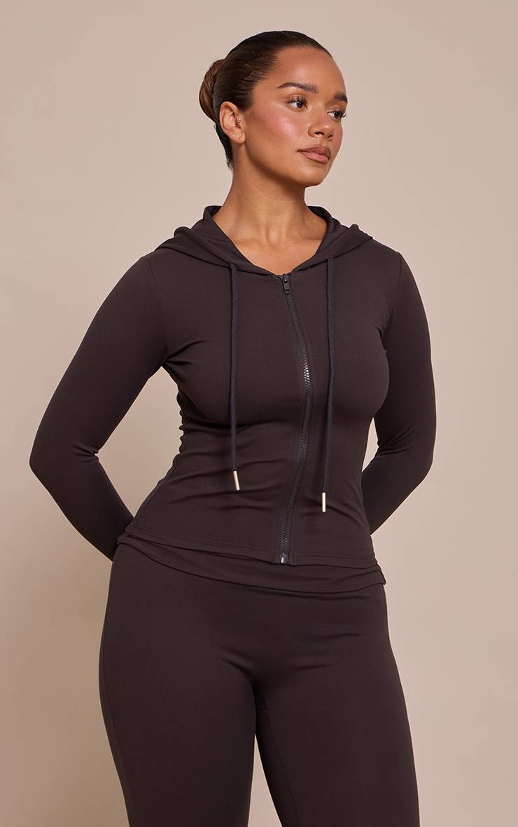 Charbon Sweat À Casynthétiqueche Zippé Sculptant Shape