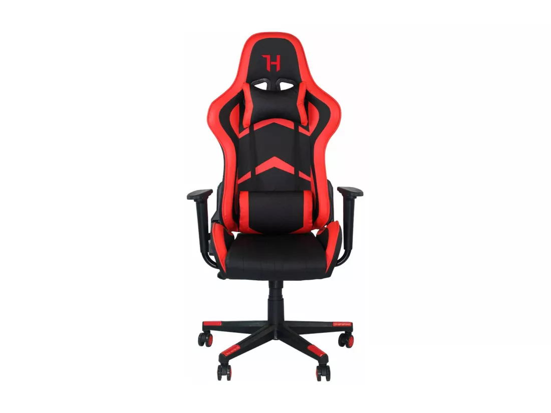 Chaise de jeu Titan 71x70,5x136cm noir/rouge Thinia Home