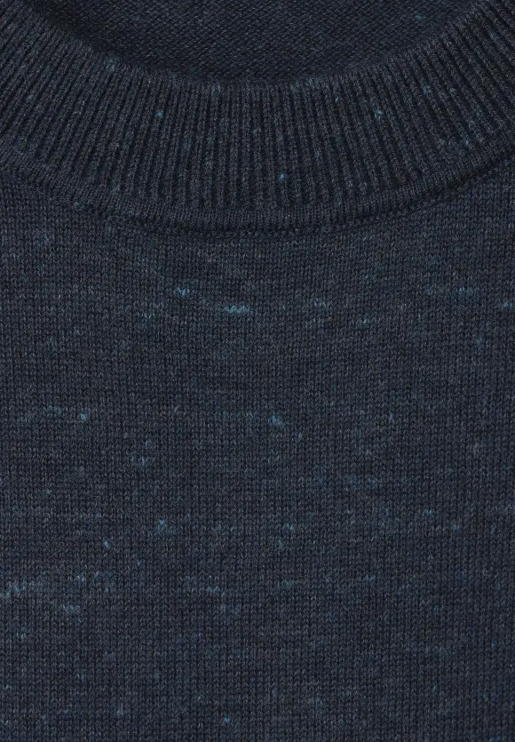 Basic Melange Pullover - eclipse blue melange