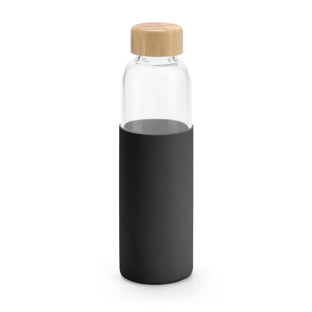 hi!dea 94699 - Bouteille 600mL en bambou et verre borosilicate