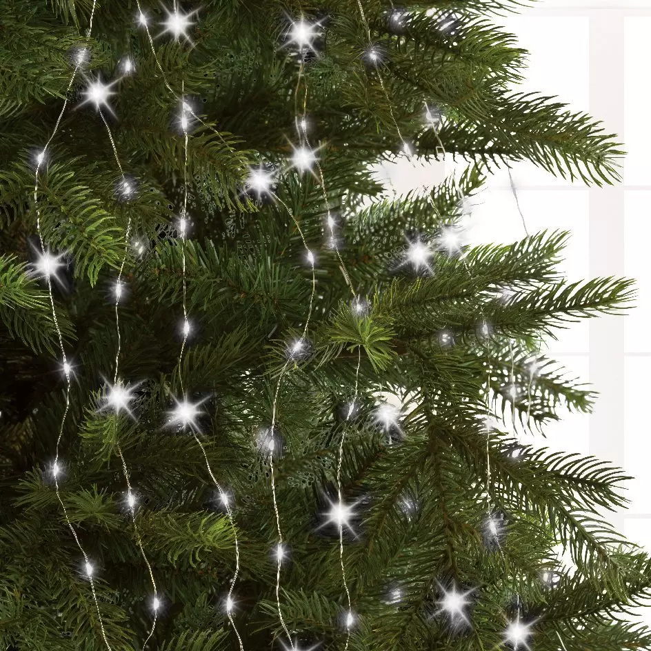 Rideau pour sapin H2,40 m 832 Micro LED Blanc froid