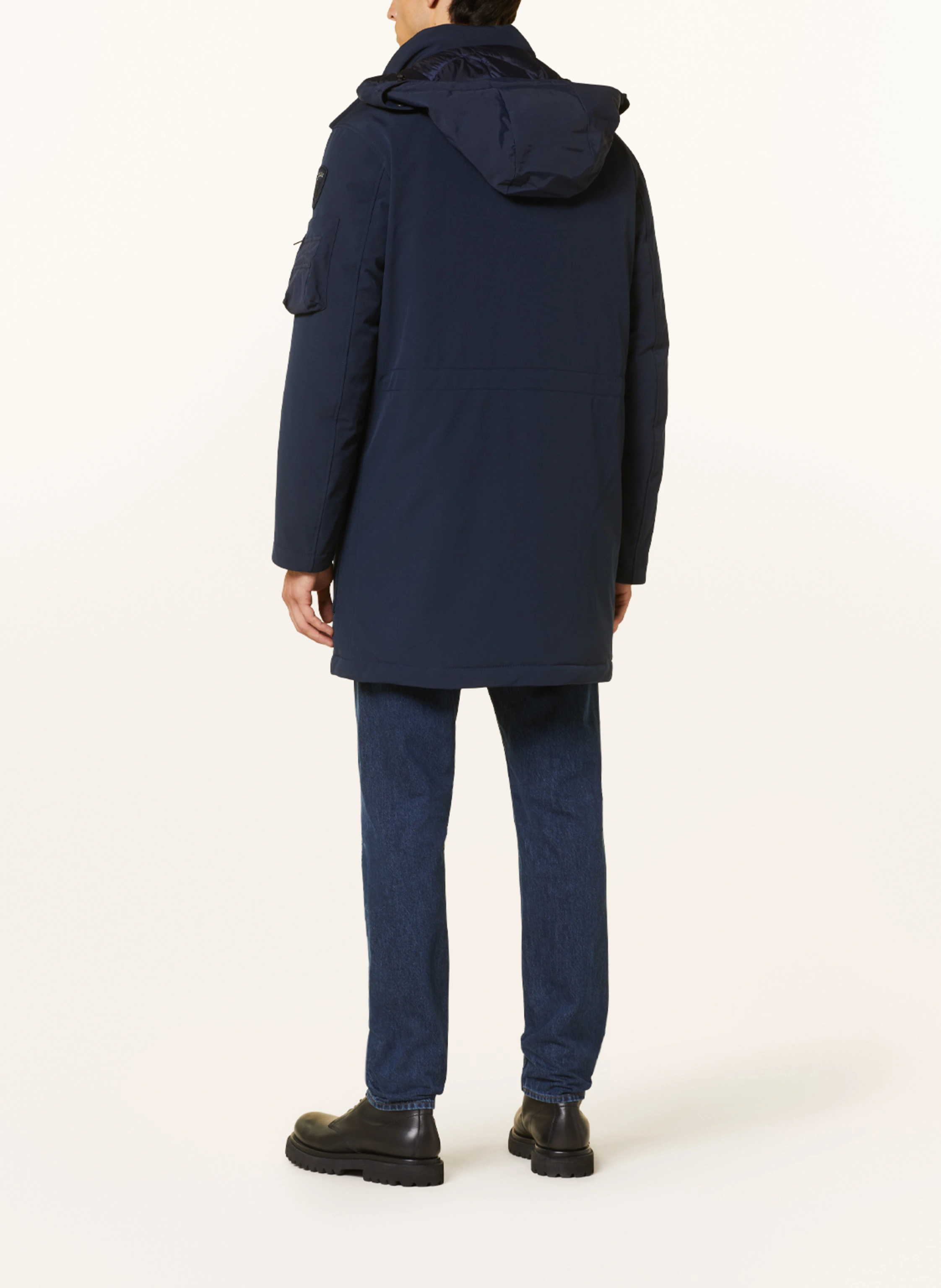 Blauer Parka mit DUPONT™ SORONA®-Isolierung
