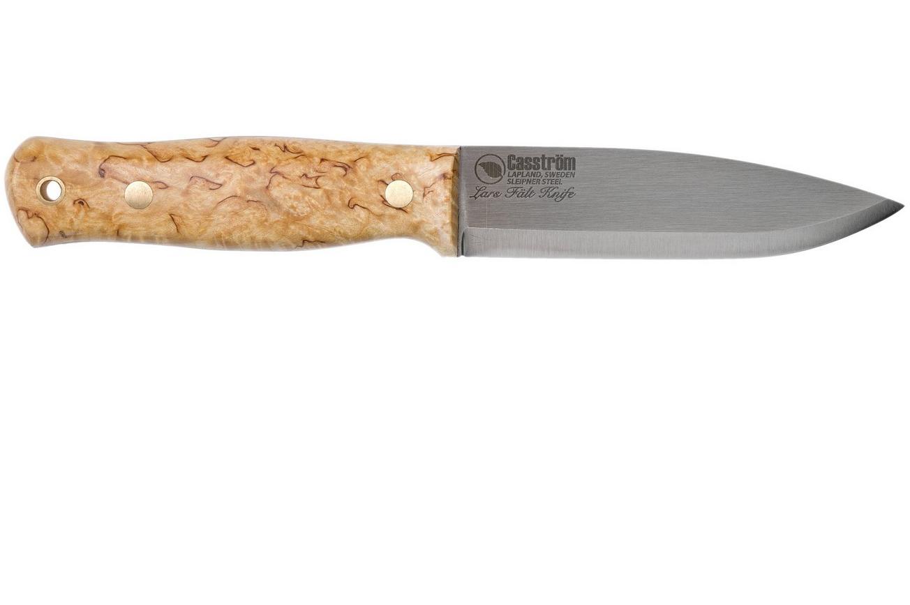 Casström Lars Fält Knife bushcraftmes Curly Birch, Sleipner, 11804, rechtshandig