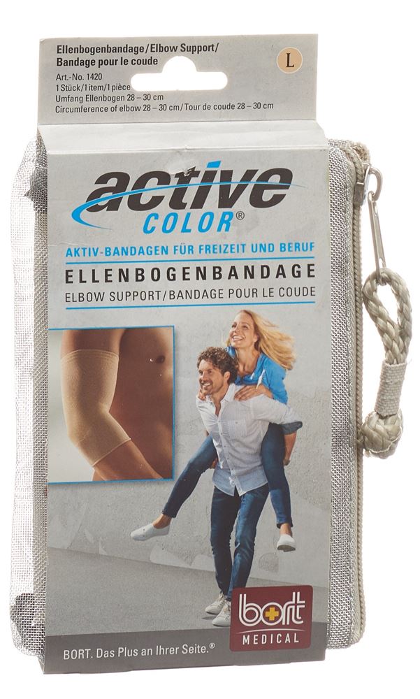 BORT ActiveColor Ellenbogenbandage<br>1 Stück, S -26cm, beige
