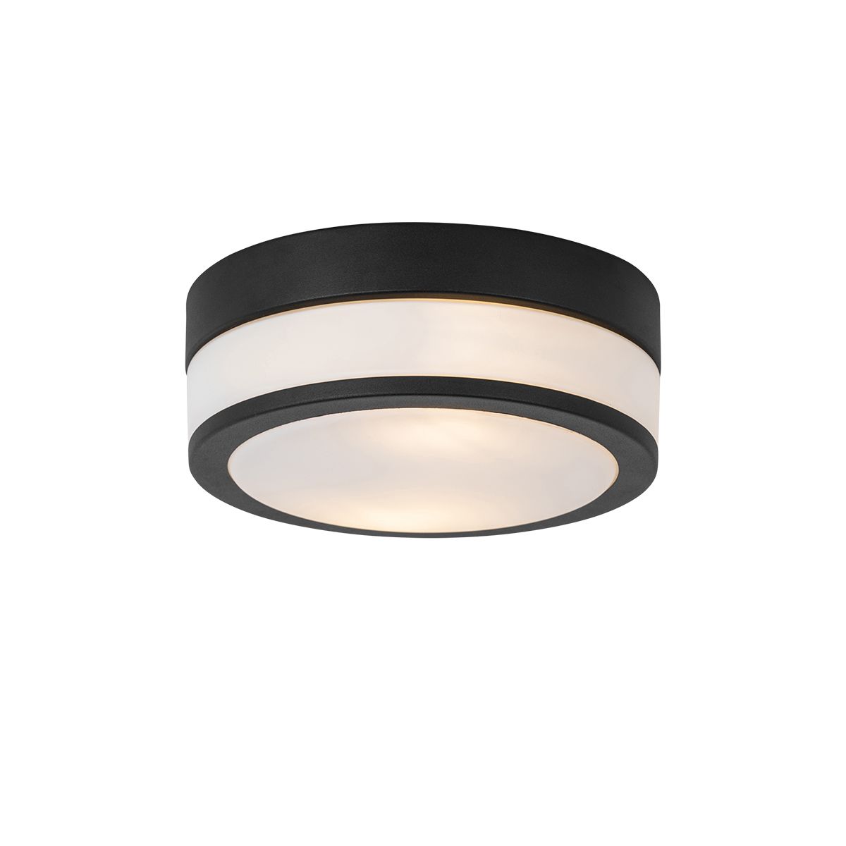 Moderne plafondlamp zwart 23 cm IP44  - Flavi