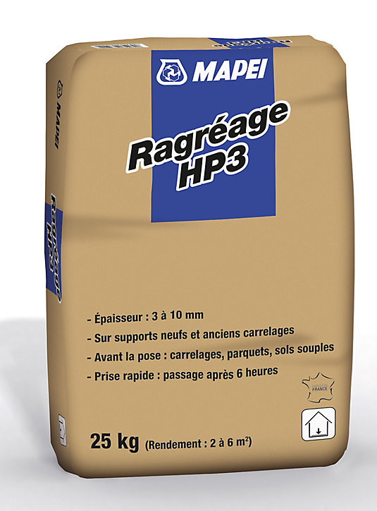 Ragréage HP3 25kg Mapei sur supports neufs et anciens