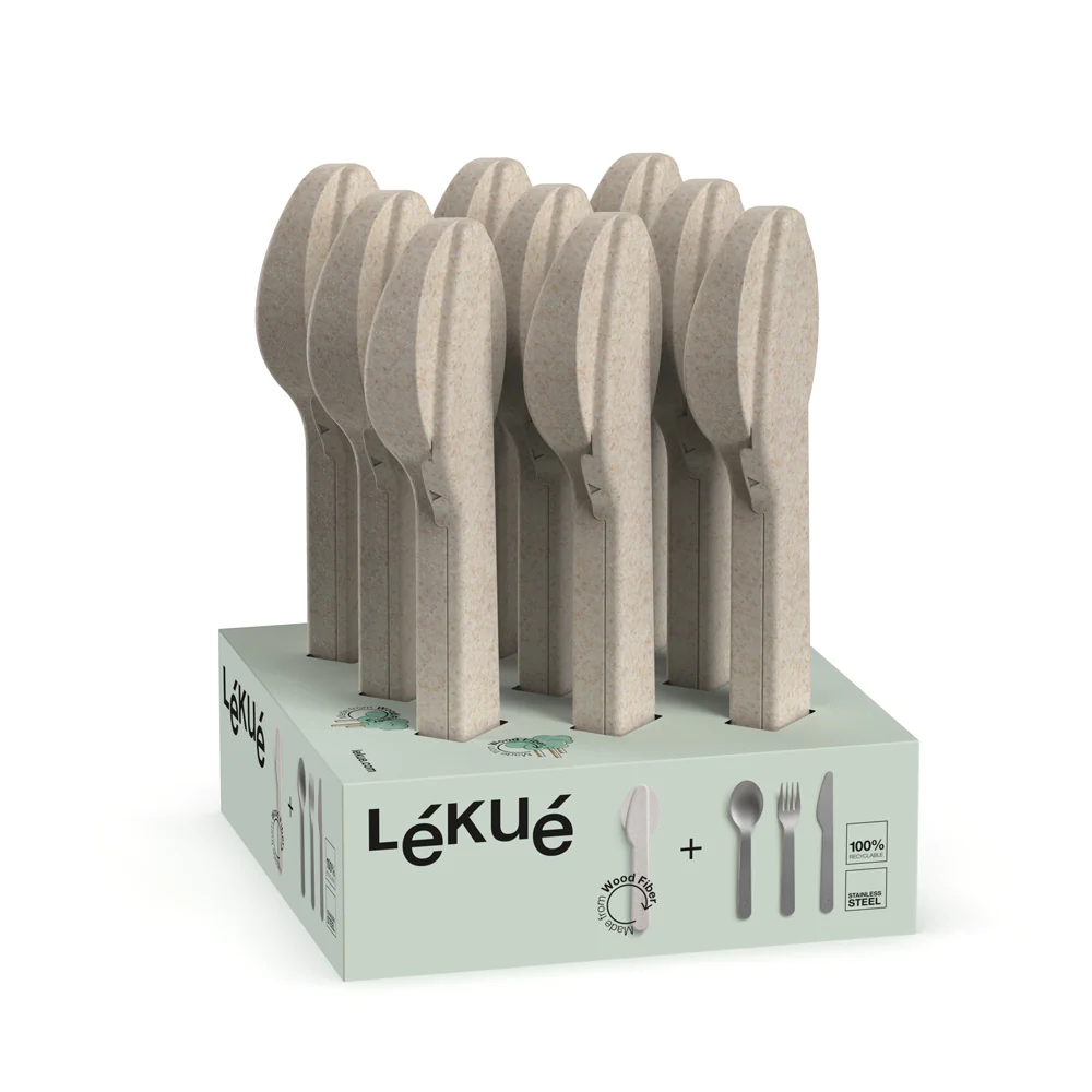 Couverts Inox To Go avec étui Lékué