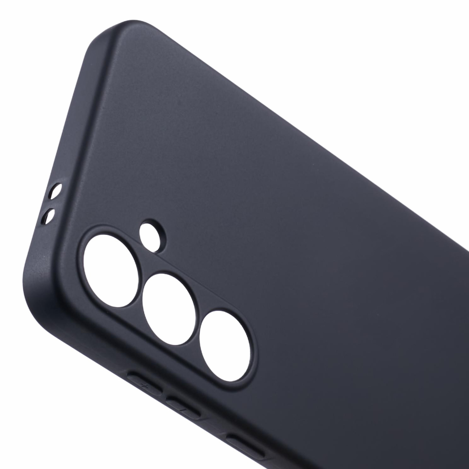 Samsung Galaxy S24 FE Gummi Case Hülle mit Kameraschutz - Schwarz (Matt)