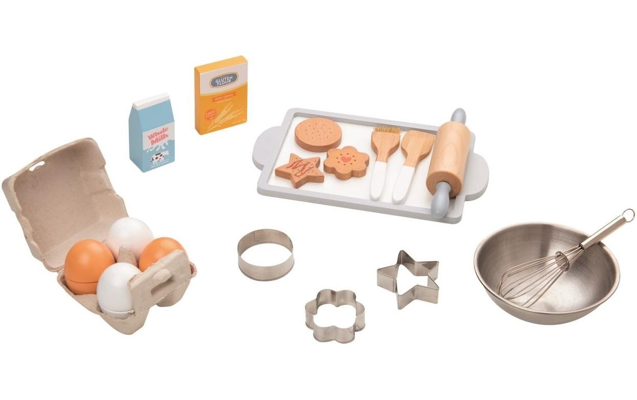Spiel-Lebensmittel BacksetNachhaltiges Spielset aus Holz
