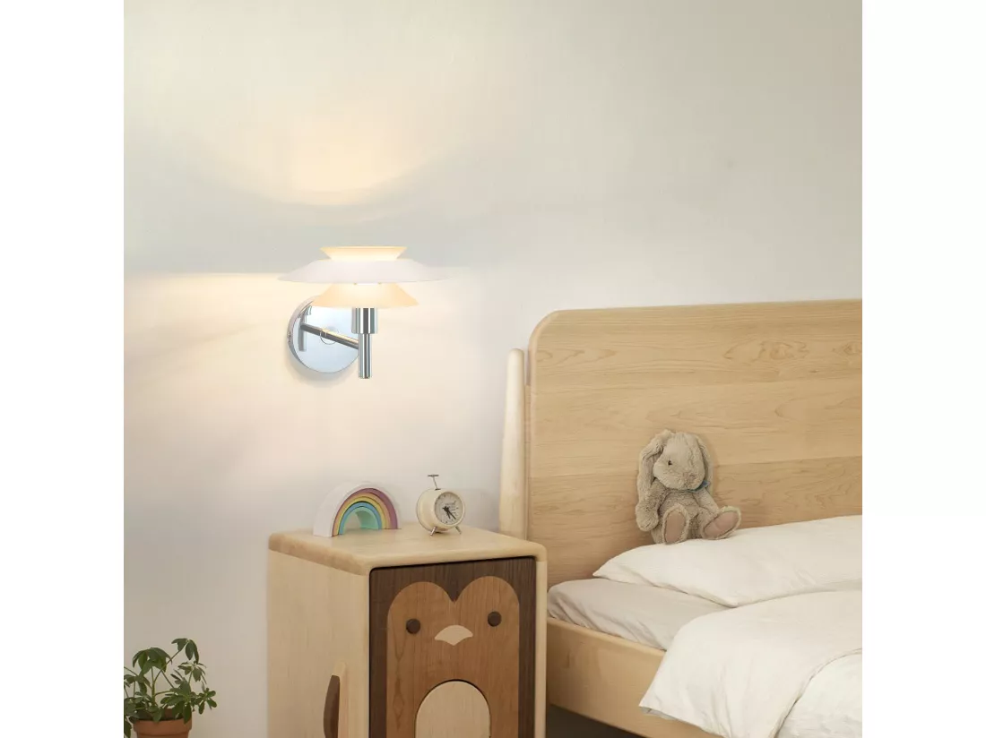 NETTLIFE Applique murale intérieur pour chambre à coucher - Design en métal blanc, créative lampe de couloir G9 Sans ampoule (Max. 25W).