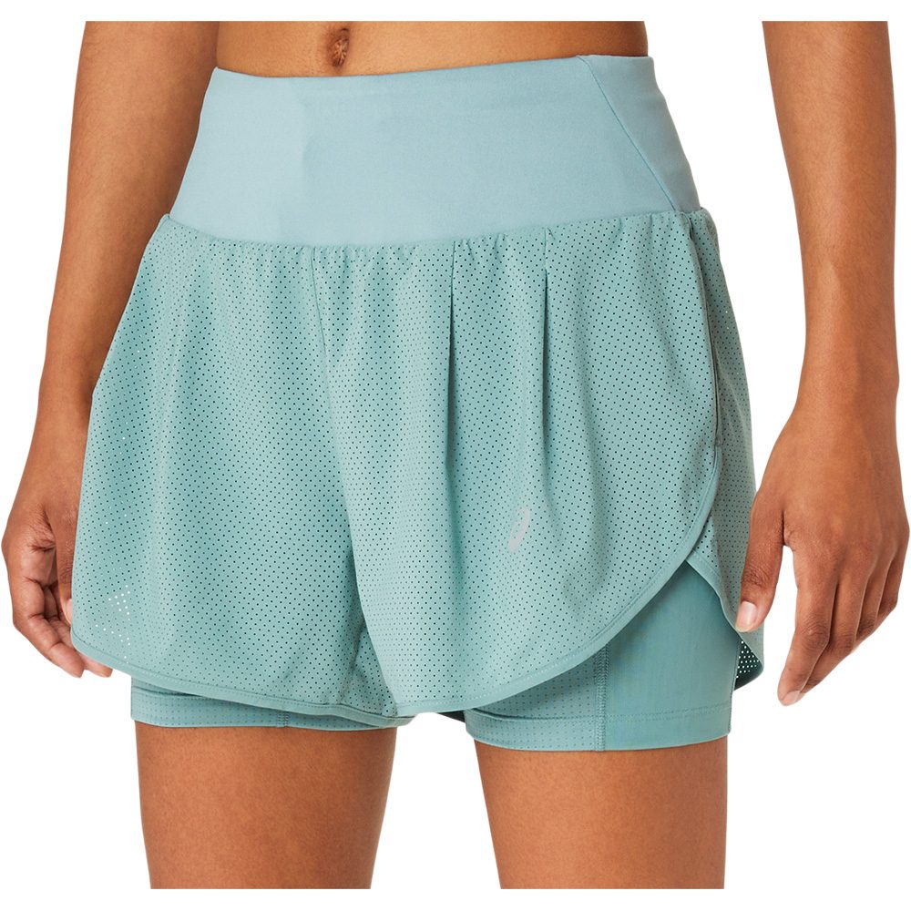 ASICS Road 2-N-1 3.5' Shorts Damen celadon
