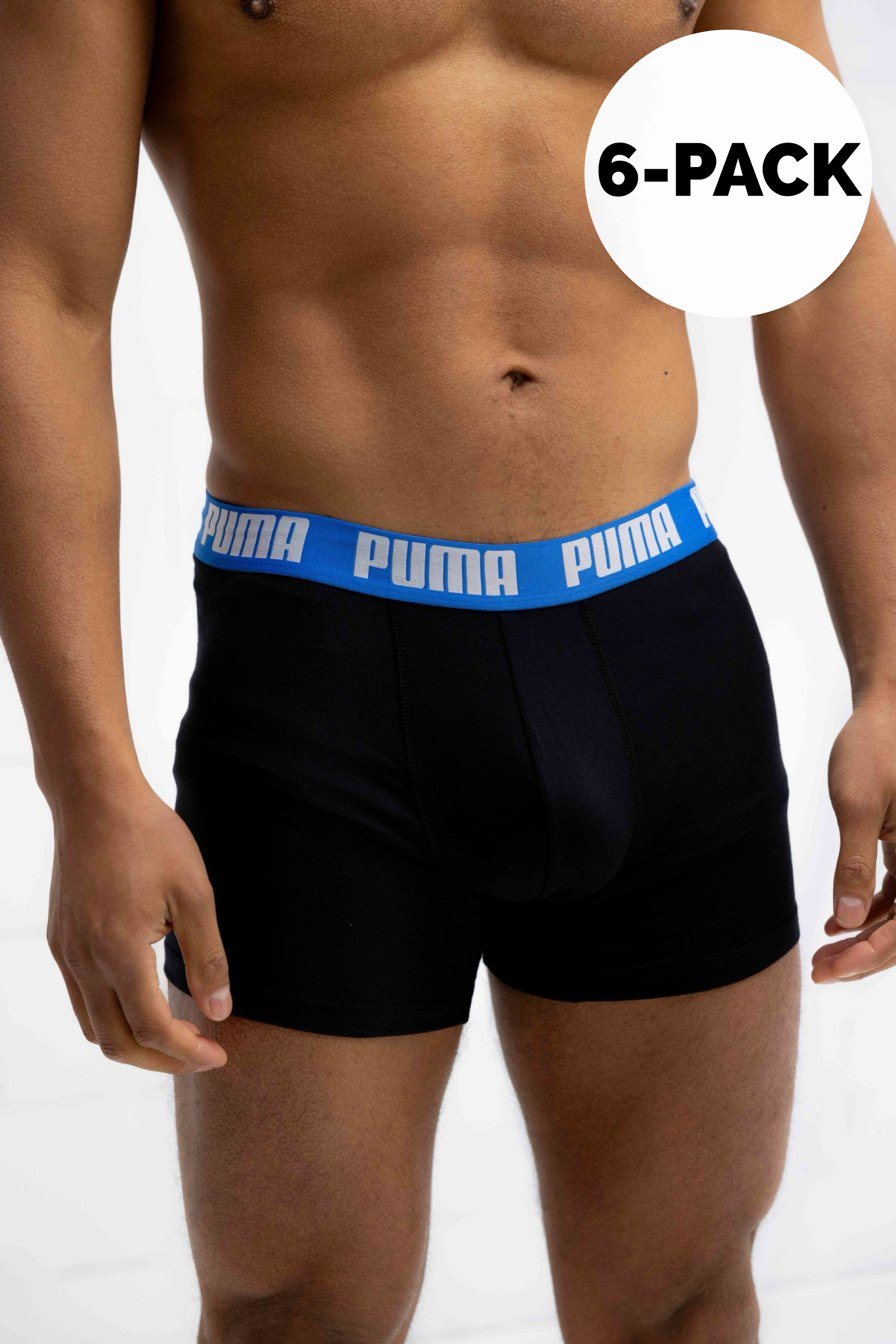 Puma Everyday Basic Boxershort Heren 6-Pack Zwart/Blauw/Rood