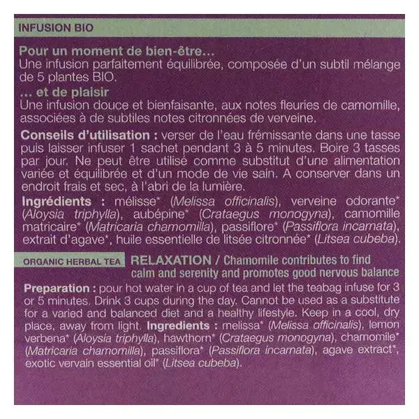 Ladrome Organic Relaxing Infusion - 20 sachês