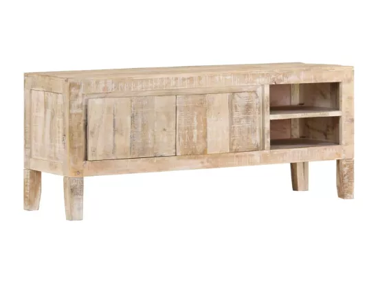 Meuble TV 110x35x46 cm bois massif de manguier