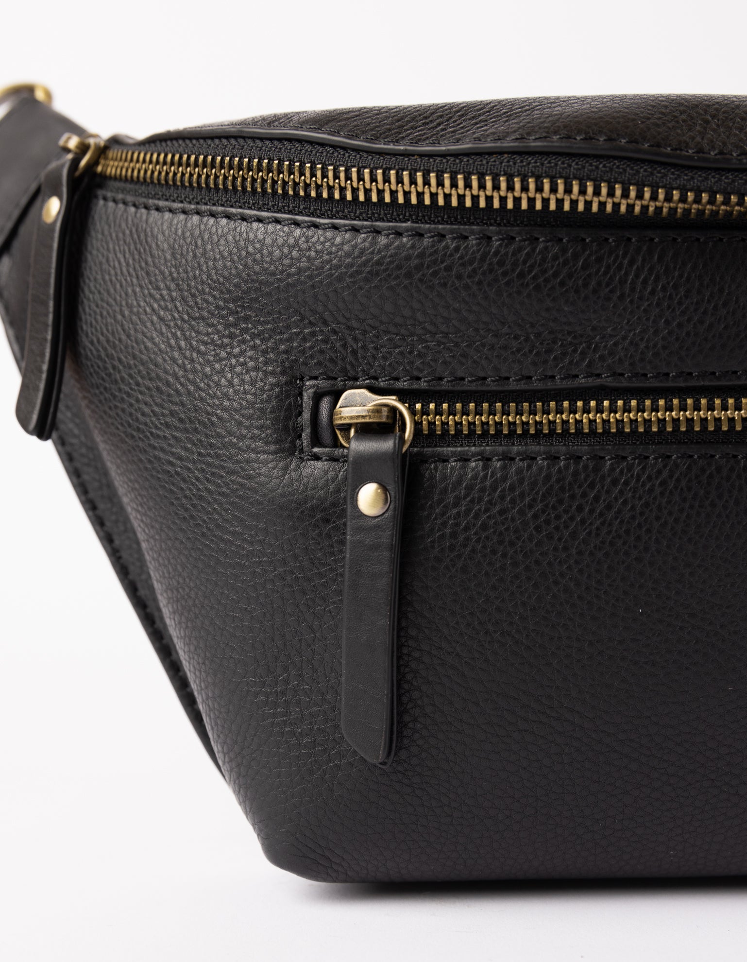 Drew Bum Bag - Black Soft Grain Leather