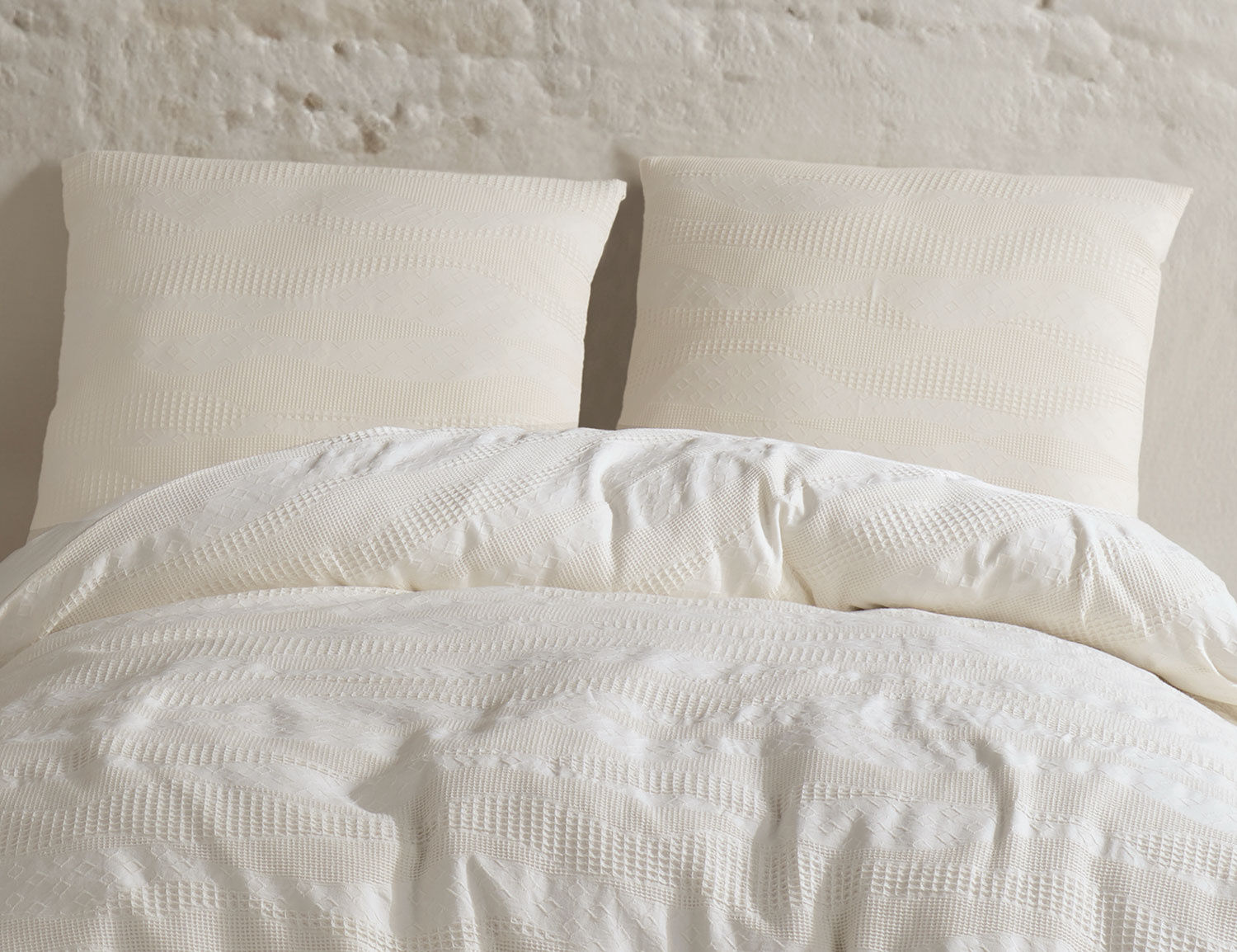 Bettwäsche mit Piqué Jacquard Muster