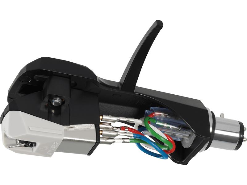 Audio-Technica Tonabnehmer AT-VM95SP/H inklusive Headshell Stereotonabnehmer AT-VM95SP mit Headshell AT-HS6BK, geeignet für Mono-Schallplatten