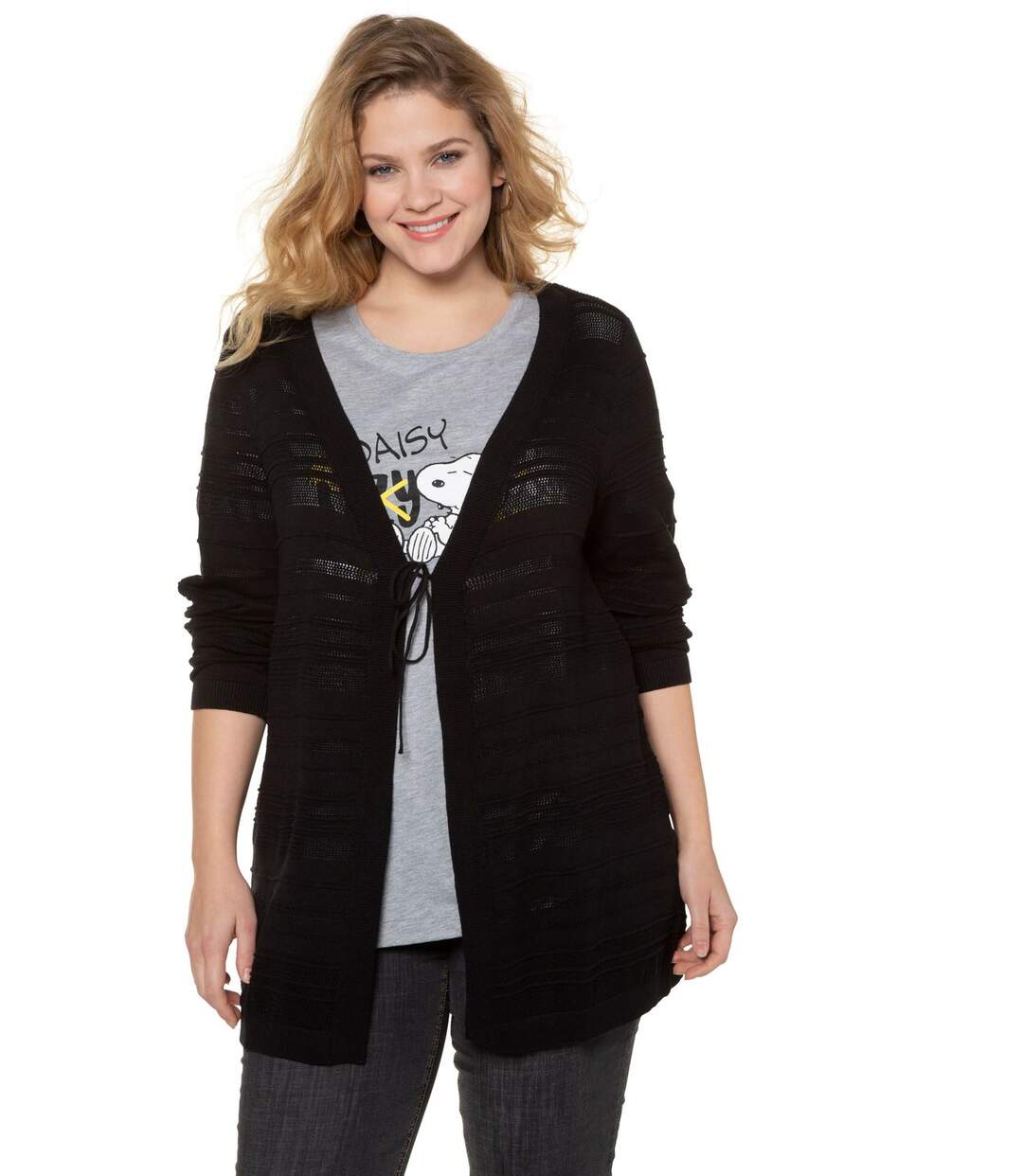 ULLA POPKEN Cardigan long noir