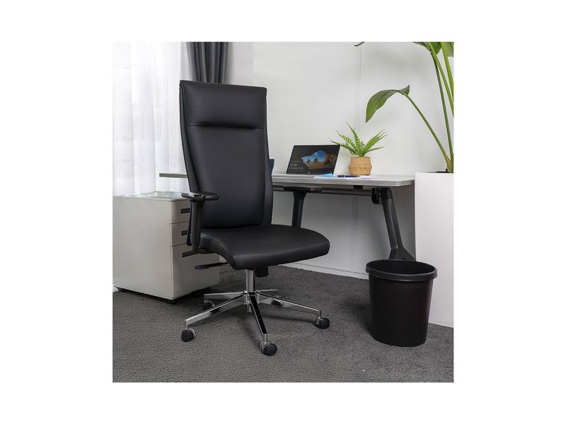 Contini Bürostuhl ComfortPro Schwarz Drehbarer Stuhl mit Armlehnen