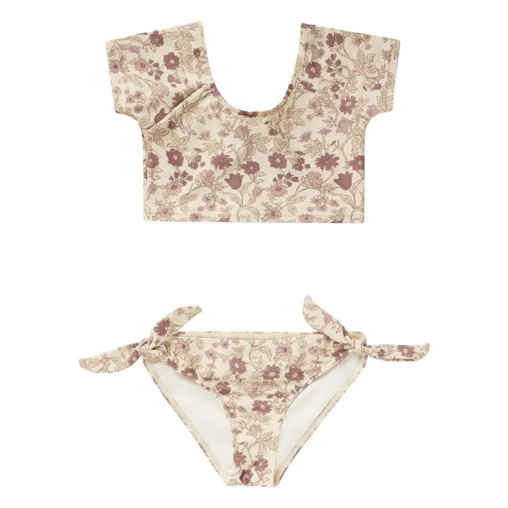 Rylee + Cru Maillot 2 Pièces Anti-UV Fleuri | Ecru