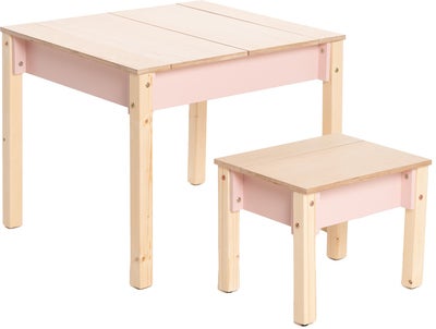 Family-scl Smart Oppbevaring Bord med Stol, Rosa