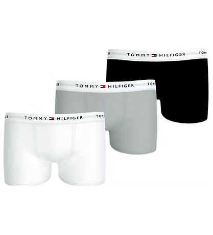 Tommy Hilfiger Boxershorts - 3-pak - Blåck/Ant Sølver/White