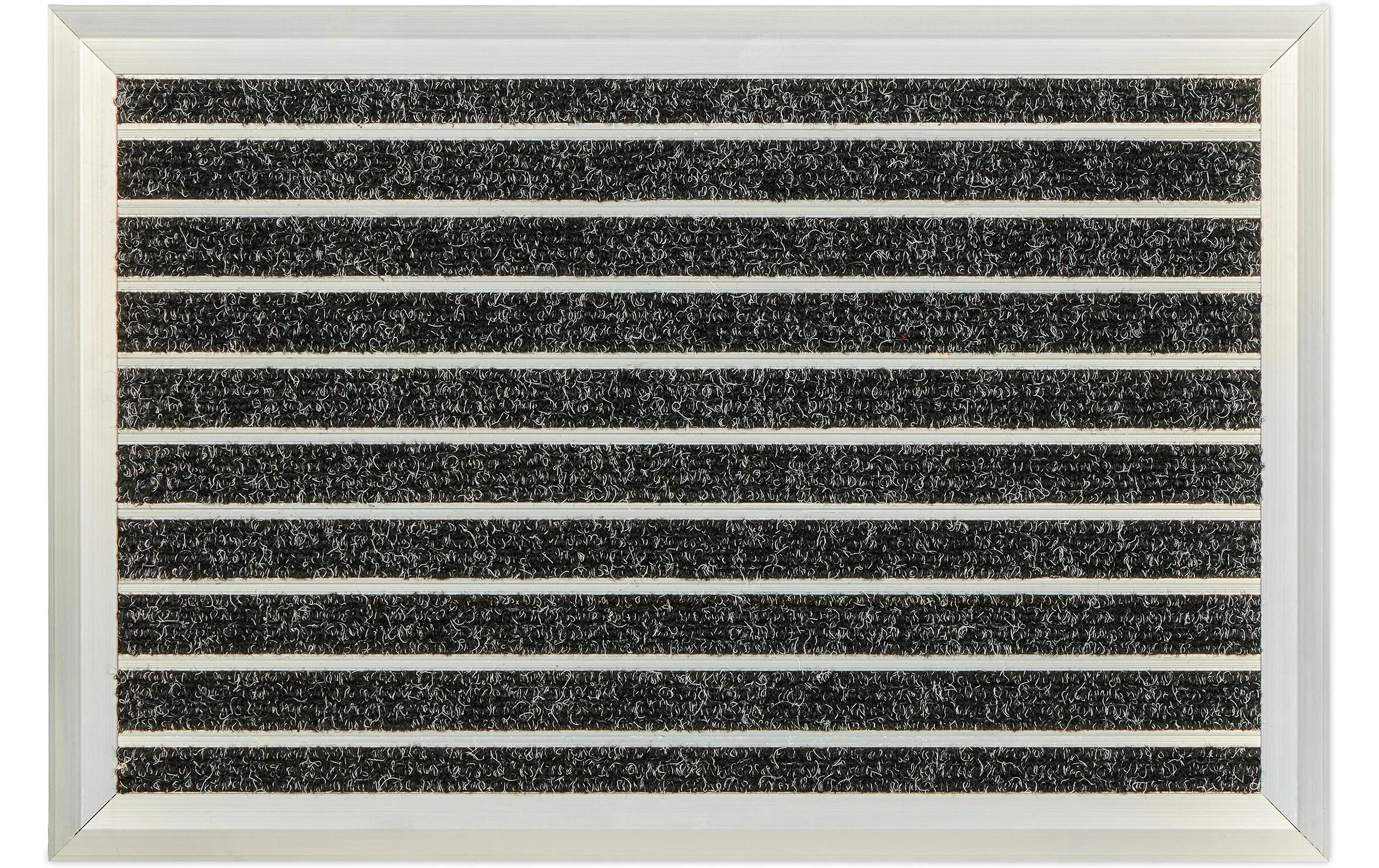 Fussmatte Aluminium 40 cm x 60 cm, Schwarz/SilberTürmatte