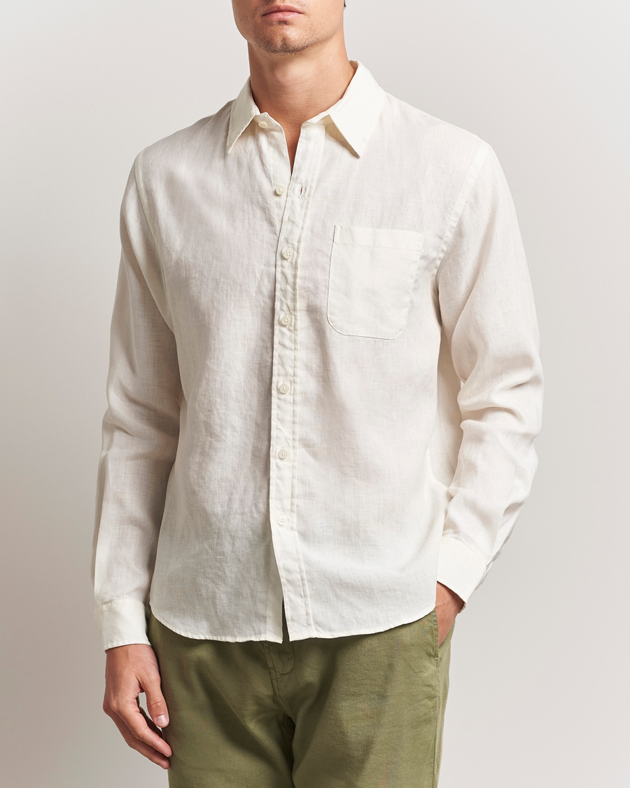 Colorful Standard Garment Dyed Linen Shirt Ivory White