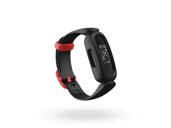 Fitbit Ace 3 - Sort - aktivitetssporer med bånd - silikone - sort/racerrød - display 0.72
