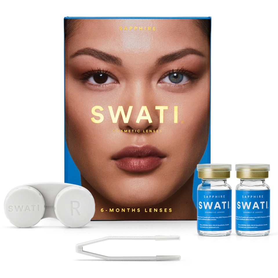 SWATI - Farvede Kontaktlinser 6 Måneder - Sapphire