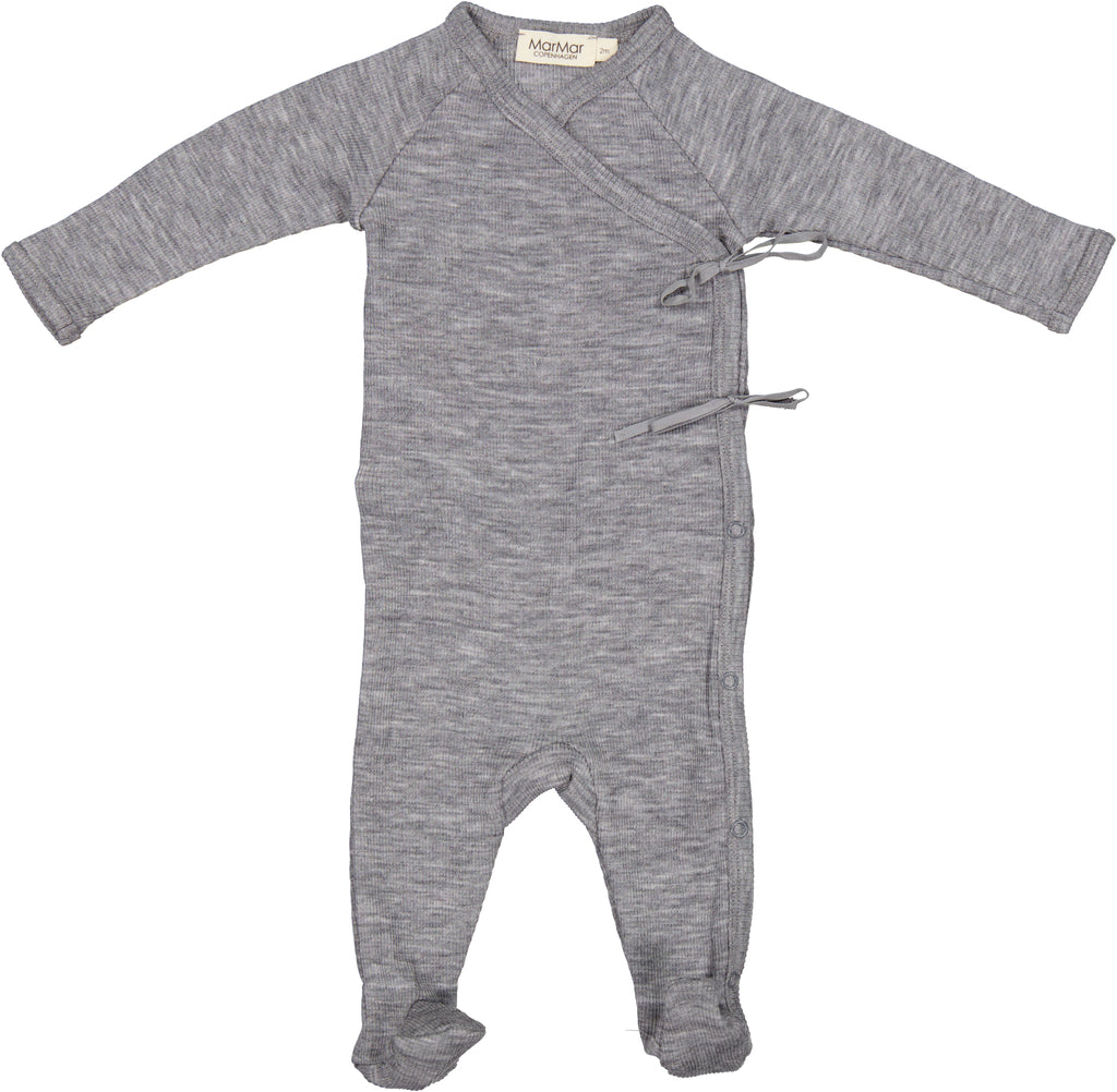 Rubetta, Uld Rib Heldragt - Grey Melange