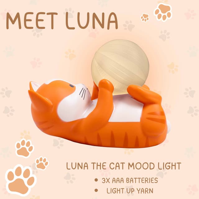Fizz Creations Luna the Cat lampe