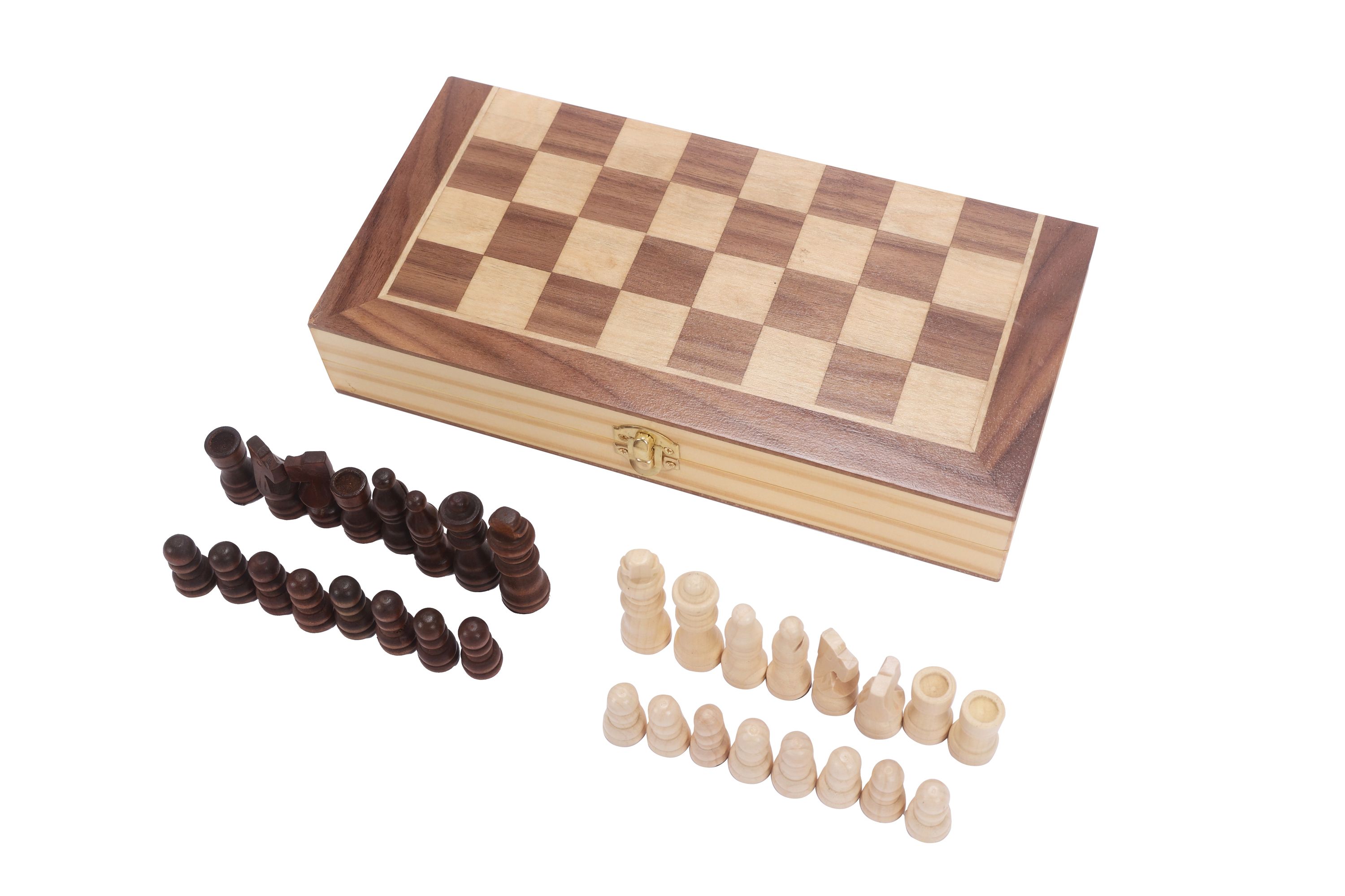 Schachspiel Holz 29 x 29 cm magnetisch